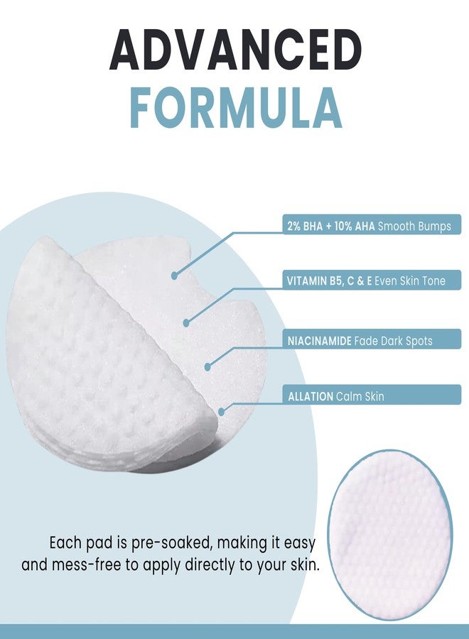 klarifyScience Ingrown Hair Pads with Glycolic Acid & Salicylic Acid – 55 Alcohol-Free Wipes for Bikini Area, KP Bumps & Strawberry Legs – Vegan & Cruelty-Free Exfoliating Pads - Image 3